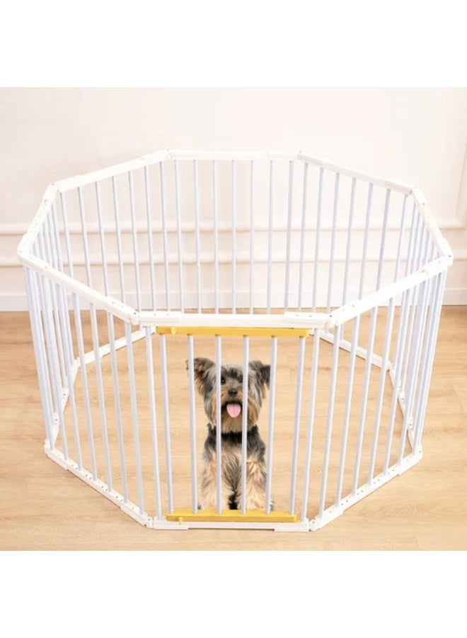 AIWANTO Polygonal Pet Fence Panels, Modular Pet Barrier Playpen for Small Dogs, Puppies & Cats – Indoor & Outdoor Use - Image 1
